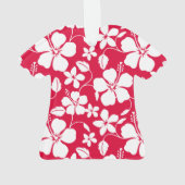 ハワイアンフラ（ハイビスカス）赤 オーナメント (裏面)
