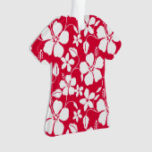 ハワイアンフラ（ハイビスカス）赤 オーナメント (正面)