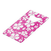 ハワイアンフラ（ハイビスカス）赤 クレジットカード栓抜き (裏面アングル)