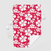 ハワイアンフラ（ハイビスカス）赤 ゴルフタオル (インサイチュ)