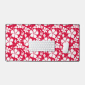 ハワイアンフラ（ハイビスカス）赤 デスクマット (キーボード&マウス)