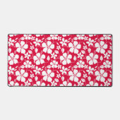 ハワイアンフラ（ハイビスカス）赤 デスクマット (正面)