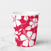 ハワイアンフラ（ハイビスカス）赤 紙コップ (裏面)