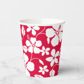 ハワイアンフラ（ハイビスカス）赤 紙コップ (左)