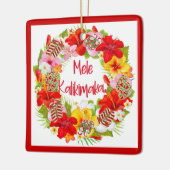 ハワイアンフリップフロップリースオーナメント セラミックオーナメント (左)