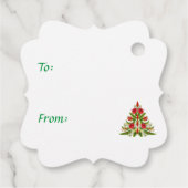 ハワイアンフローラクリスマスツリーギフトラベル フェイバータグ (裏面)