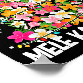 ハワイアンフローラクリスマスツリーメレカリキマカトロ ポスター (角)