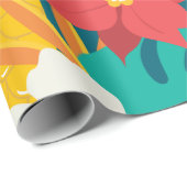 ハワイアンフローラクリスマス ラッピングペーパー (ロールコーナー)