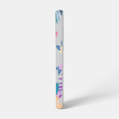 ハワイアンフローラデザインオングレー SAMSUNG GALAXYケース (左側面)