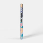 ハワイアンフローラデザインオングレー SAMSUNG GALAXYケース (右側面)