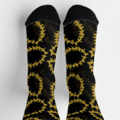 ハワイアンフローラレイガーランドブパターン（の模様が）あるラック ソックス (上部)