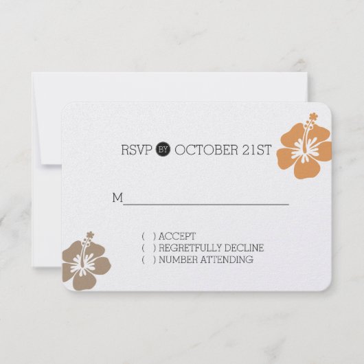 ハワイアンフローラRSVP 出欠カード (正面)
