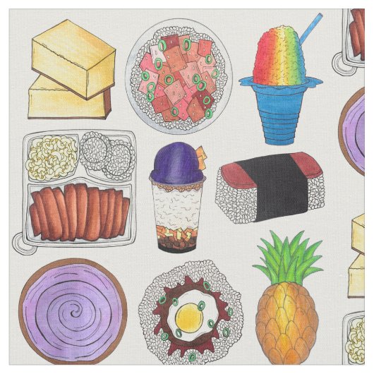 ハワイアンフーズ島料理シェアアイスロコモコ ファブリック (クローズアップ)