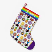 ハワイアンフーズLoco Moco Ahiツナポケムスビ スモールクリスマスストッキング (正面 (吊り時))