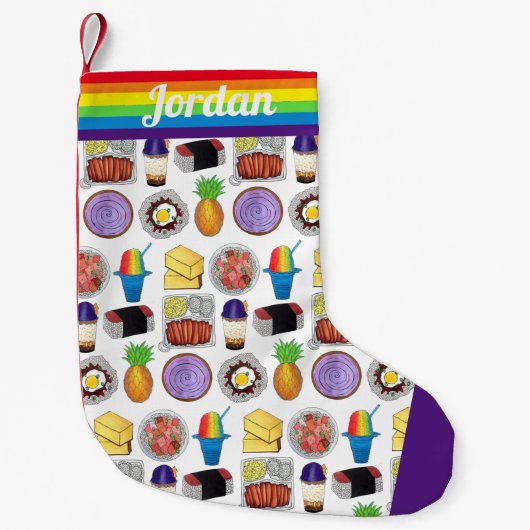 ハワイアンフーズLoco Moco Ahiツナポケムスビ スモールクリスマスストッキング (正面)