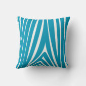 ハワイアンブルー&オフホワイトゼブラデザイン枕 クッション (裏面)