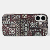 ハワイアンブレッドフルーツとモンステラタパフォンケース Case-Mate iPhoneケース (裏面 (横))