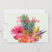 ハワイアンブーケありがとう空白のご注意カード ノートカード (正面)