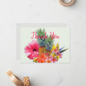 ハワイアンブーケありがとう空白のご注意カード ノートカード (正面/裏面インサイチュ)