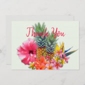 ハワイアンブーケありがとう空白のご注意カード ノートカード (正面/裏面)