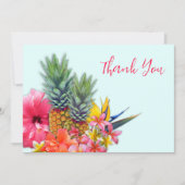 ハワイアンブーケありがとう空白のご注意カード 招待状 (正面)