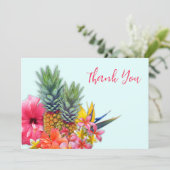 ハワイアンブーケありがとう空白のご注意カード 招待状 (スタンド正面)