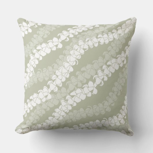 ハワイアンプアケニレイほこりっぽいセージ クッション (正面)