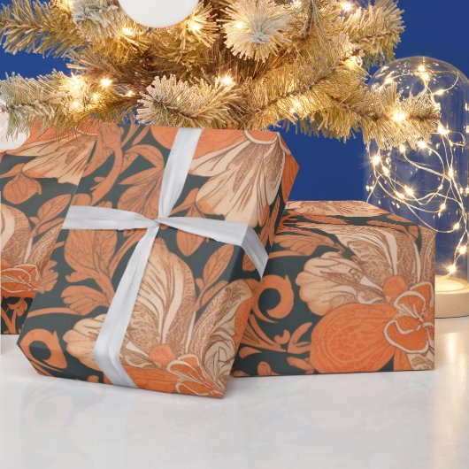 ハワイアンプリントオハイアリイv2パターンラッピング紙 ラッピングペーパー (クリスマス)