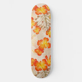 ハワイアンプリントオハイアリイv2パターン スケートボード (正面)