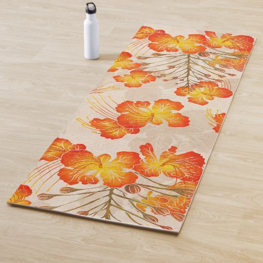 ハワイアンプリントオハイアリイv2パターン ヨガマット (インサイチュ)