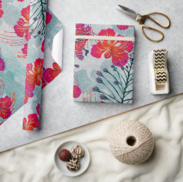 ハワイアンプリントオハイアリイv2パターン ラッピングペーパー