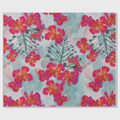 ハワイアンプリントオハイアリイv2パターン ラッピングペーパー (フラット)