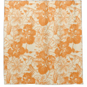 ハワイアンプリントオハイアリフラワー シャワーカーテン (正面)