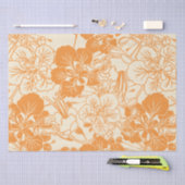 ハワイアンプリントオハイアリフラワー 薄葉紙 (クラフト)