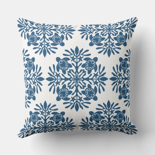 ハワイアンプリントキルトホンウカメ クッション (裏面)