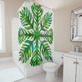 ハワイアンプリントキルトラウエシダ シャワーカーテン