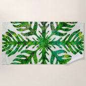 ハワイアンプリントキルトラウエシダ ビーチタオル (正面)