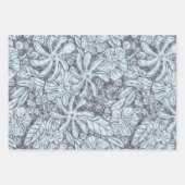 ハワイアンプリントナウパカイリマチアレ花 ラッピングペーパーシート (正面)