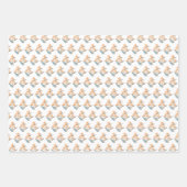 ハワイアンプリントバードオブパラダイスフラワー ラッピングペーパーシート (正面3)