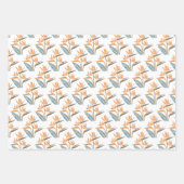 ハワイアンプリントバードオブパラダイスフラワー ラッピングペーパーシート (正面2)