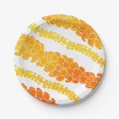 ハワイアンプリントプアケニレイ ペーパープレート (正面)