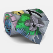 ハワイアンプリント電気工事者向けトロピカルネックタイ ネクタイ (ロール)