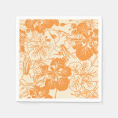 ハワイアンプリント オハイアリイの花 スタンダードカクテルナプキン (正面)