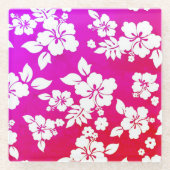 ハワイアンプリント ガラスコースター (正面)