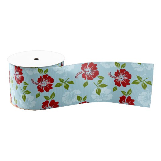 ハワイアンプリント グログランリボン (リール)