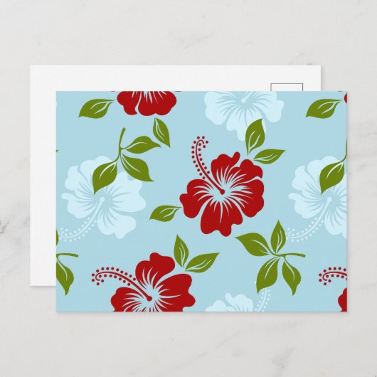ハワイアンプリント シーズンポストカード (正面/裏面)