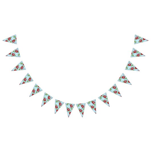 ハワイアンプリント バンティングフラッグ (全)