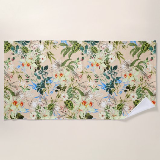 ハワイアンプリント ビーチタオル (正面)