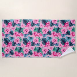 ハワイアンプリント ビーチタオル