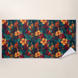 ハワイアンプリント ビーチタオル